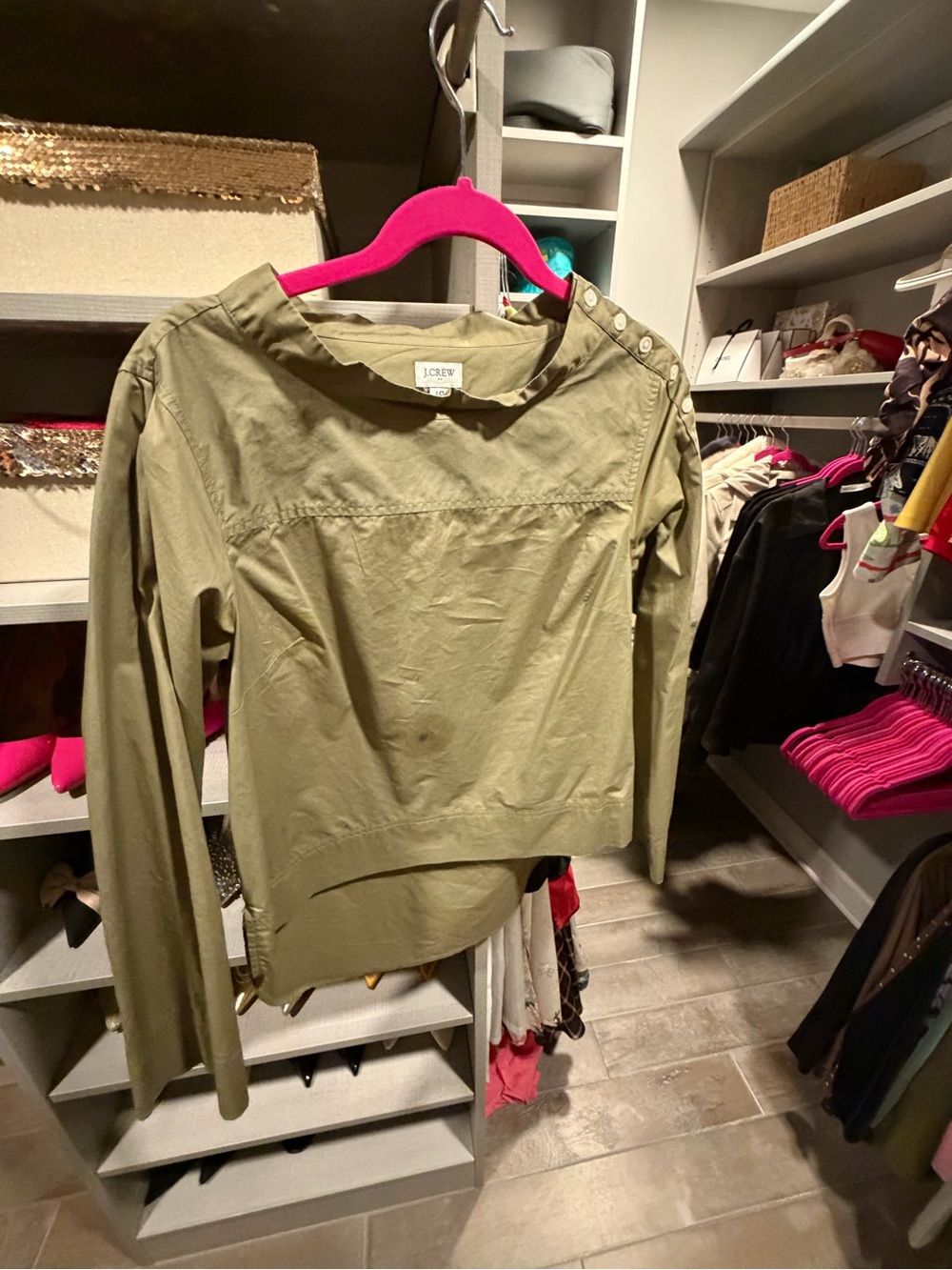 J. Crew Olive Green Crewneck Shirt